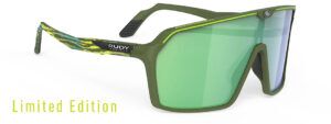 משקפי רודי פרוג'קט דגם ספינשילד SPINSHIELD SP724113-00 במהדורה מיוחדת מסגרת ירוקה עם עדשות מראה ירוקות