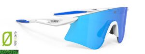 משקפי שמש דגם ASTRAL של רודי פרוגקט מק"ט SP883958-0000 מסגרת לבנה עם עדשות מראה בגוון כחול